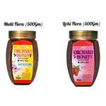Orchard Honey Combo Pack (Multi Flora+Lichi) 100 Percent Pure and Natural (2 x 500 g)